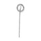 14K White Gold Large Fancy Script Initial N Charm Jewerly 22mm x 17mm